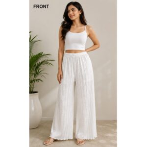 Stylish White Palazzo For Women
